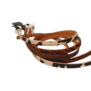 Sonoma Skinny Belts Size Large Set of 3 Animal Print